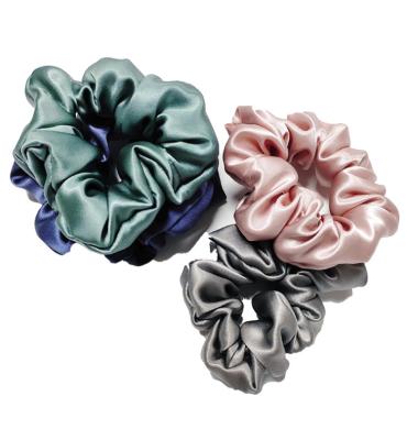 China Fashion Luxury Silk Scrunchies Amazon New Arrival Luxury Elastic Hair Band Tying Silk Hair Scrunchie 16momme Curly Hair 3.5CM for sale