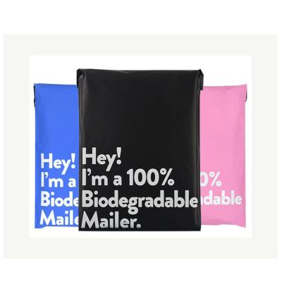 China Matte Black Pink 100% Biodegradable Mailer Bags Cartoon Children Gift Envelope for sale