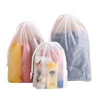 Cina PE EVA Frosted Poly Drawstring Bags, piccole borse di cordone di plastica impermeabili in vendita