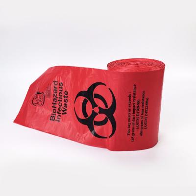 China HDPE Medical Waste Biohazard Trash Bag Disposal For Hospital for sale