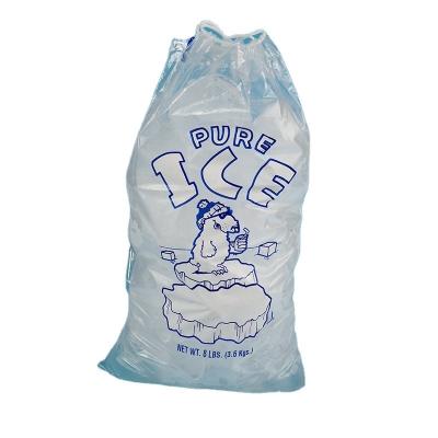 China Bolso de hielo de inyección reutilizable del lazo del LDPE 1.5mil biodegradable en venta