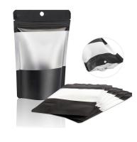 China 5.5*8.5in Smell Proof Mylar k Packaging Bag With Clear Window for sale