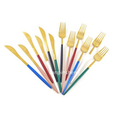 China Viable Vintage Matte Polished Flatware Set Stainless Steel Matte Knife Fork Spoon Cutlery Set for Hotel Restaurant Wedding for sale