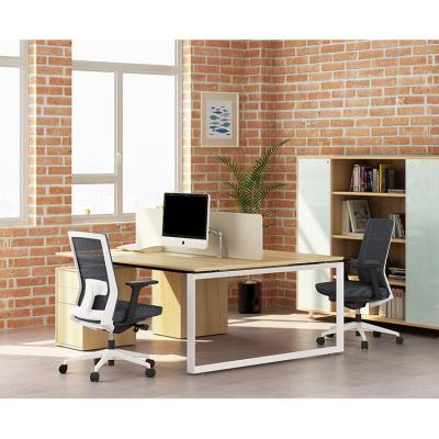 China Modular Offices Home Working Desk 2 Seat Furniture Side Cabinet Set Computer SOHO Table Office Desks for sale