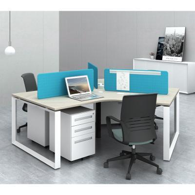 China Extendable 3 Person Work Station Office Home Desk Furniture Table Computer Laptop Office Desks for sale