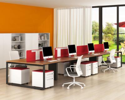 China Extendable Offices Workstations Table Modern Furniture 8 Person Computer Laptop Desk Set Office Desks for sale