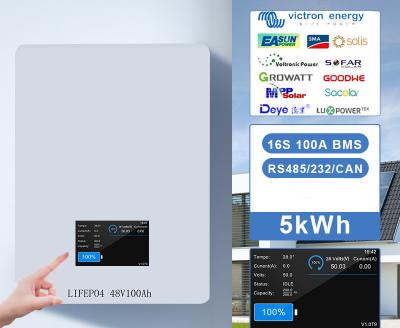 China Solar Energy Household System Lifepo4 Lithium Wall Mounted 20kwh 48v 200ah 10kwh Home Power Storage Solar energy system battery deep cycle 51.2V100ah 5kwh for sale