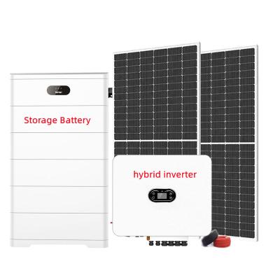 China Solar Energy Household System 15kwh 48v 200ah solar lifepo4 energy storage battery with Deye Inverter for Canadian solar panels with battery and inverter for sale