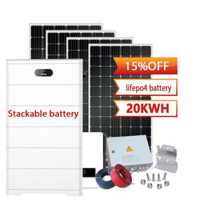 China Solar Energy Household System Cheap Lithium Ion Residential Solution 5kwh 15kwh 20kwh 300ah smart renewable 200ah lifepo4 battery pack for home energy storage for sale