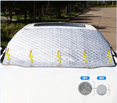 China Protective Snow Cover Car Ice Antifreeze Shield Foldable Half Car Cover With Ears Car Cover For Snow for sale