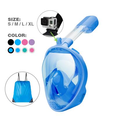 China Snorkeling Snorkeling Mask Swimming Face Full Face 180 degree view and anti-fog design, for water sports swimming, snorkeling sea for sale