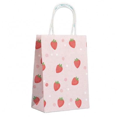 China PomeloHome Kraft Recyclable Custom Printed High Quality Handled Paper Shopping Bag With Twisted Handles for sale