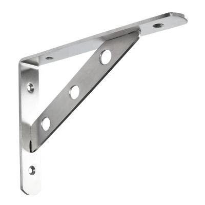 China Fixed Support Fixed Bracket Fixed Adjustable Stainless Steel L Corner Wall Bracket Shelf Metal Folding Table 90 Degree Triangle Bracket for sale