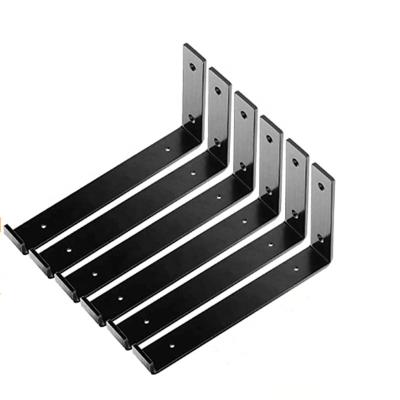 China Float-Bracket Fixed Bracket L Hot Sale Fixed Corner Cast Iron Home Metal Wall Hanging Decorative Black Shelf Brackets for sale