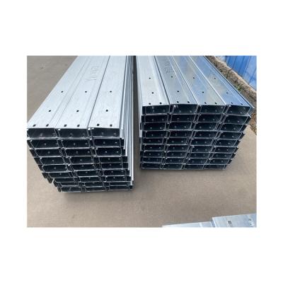 China Hot Professional Constructio China Manufacturer Punched Profiles Galvanized Construction C Shaped Steel For Sale for sale