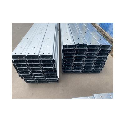 China Constructio manufacturer Wholesale Professional High quality zinc door building profile electroplate c-shaped steel for sale