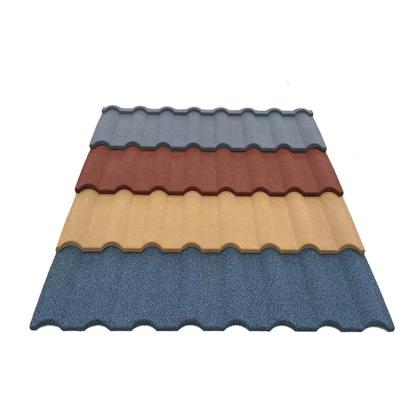 China Wholesale Cheap Price Modern High Standard Manufacturer Eco-friendly Metal Clay Stone Coated Steel Roof Tile for sale