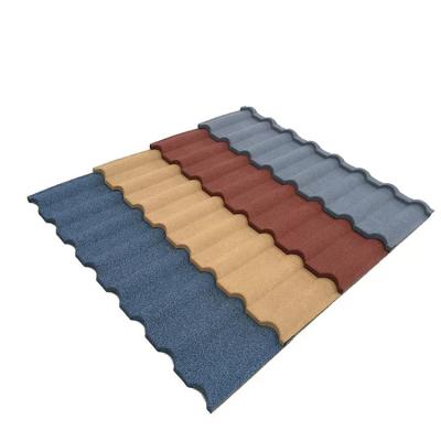 China Modern Factory Price Finely Processed Color Popular Concrete Metal Stone Coated Steel Roof Tile for sale