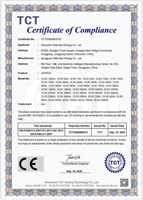 CE - Dongguan Elite New Energy Co., Ltd.