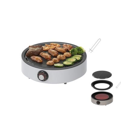 China Household New Design Mini Ceramic Cooker Detachable Grill 2000W Portable Non-stick Coating Electric Grill for sale