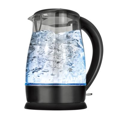 China 360 Degree Base Antronic 2200w 1.7L Rotation Electric Glass Kettle With Removable Filter for sale