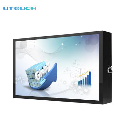 China 55 Inch Outdoor Wall Mounted LCD Touch Screen Kiosk Outdoor Advertising Advertising for sale