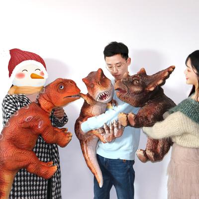 China Realistic Theme Park Rubber Baby Dino Dinosaur Puppet For Party for sale