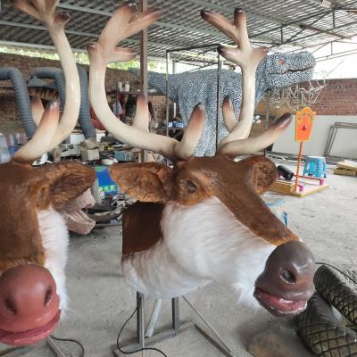 China Animatronic Christmas Decoration Singing Reindeer Assembly Main Animal Model for sale