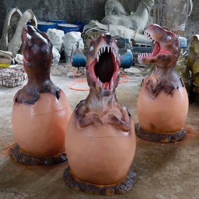 China Real Sense Outdoor Show Realistic Fiberglass Dinosaur Baby Eggs For Sale for sale