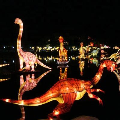 China Chinese traditional theme park festival exhibition dinosaur lantern for exhibition for sale