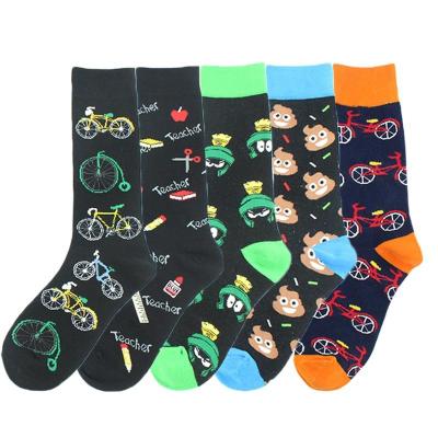 China Jacquard QUICK DRY Professional Design Male Tube Deodorant Medium Sweat Socks Thin Mens Cotton Socks for sale