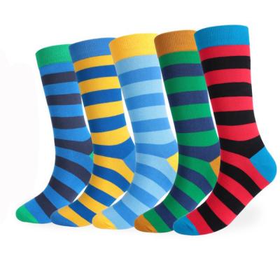 China Wholesale high quality designer QUICK DRY anti slip striped custom made sports cotton crew men socks for sale