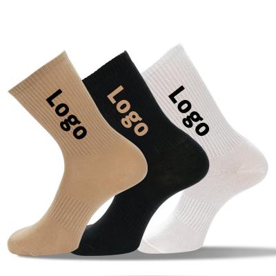 China Brand QUICK DRY Wholesale Crew OEM Men Cotton Athletic Sports Custom Design To Customize Socks Logo for sale