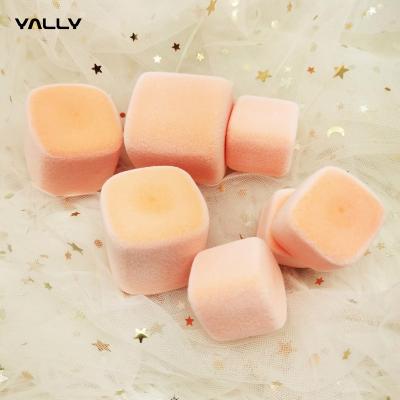 China Fuzzy Cube Sugar Microfiber Velvet Makeup Sponge Use Foundation Concealer Foggy Effect Cosmetic Tools for sale