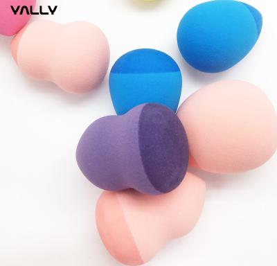 China New Arrivals 2020 Extra Soft Beauty sponge covered Silicone Powder Puff save makeup products multi-function makeup blender puff for sale