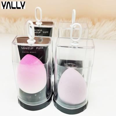 Chine PS Plastic Cosmetic Sponge Holder Case Makeup Tools Storage Box With Clear Lid à vendre