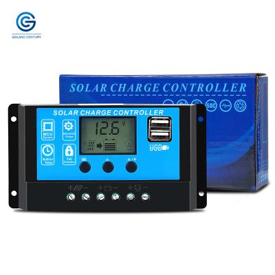 China AUTO Charger Controller Goland Century Solar Geyser Charge Controller 30A 12V 24V Work with Dual USB Port LCD Display for Sun Tracking Solar System for sale