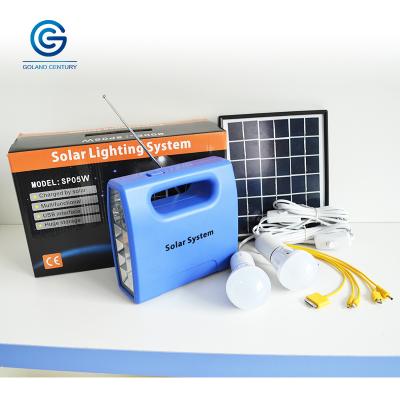 China SP05W 6V 5W Mini DC Self Generator Home Solar Power System With FM Radio Function for sale