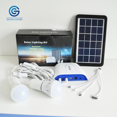 China 6V 3W Small Home Portable DC Solar Generator With 4.4AH Lithium Ion Battery for sale