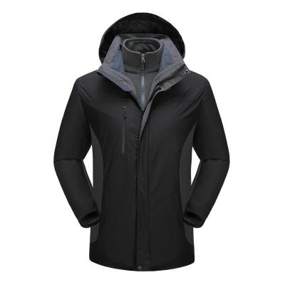 China Three-in-one Customization Breathable Jacket Winter Waterproof Jacket The Winter Snow Windproof Coat Detachable Hood for sale