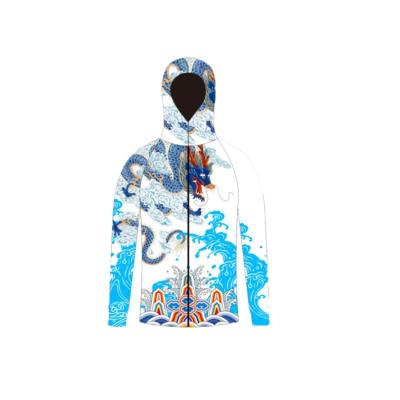 China Quick Dry/Sun Protection/High Quality Custom Sublimation Print Hoodie Breathable/Moisture/Sweat Absorption Fishing Polyester for sale