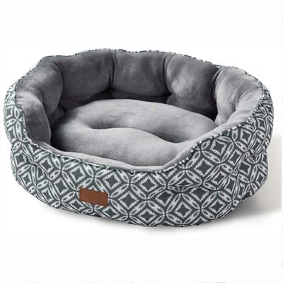 China Warm Kitty Cat Luxury Woven Bed Indoor Round Rope Woven Pet Sleeping Bed Durable Washable Pet Bed Basket Nest Cotton Pray For Dog for sale