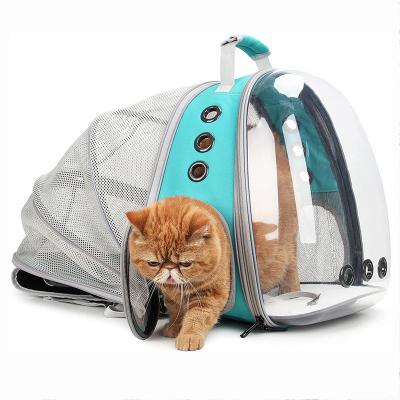 China 2021 Viable New Pet Cat Carrier Transparent Space Capsule Pet Backpack for sale