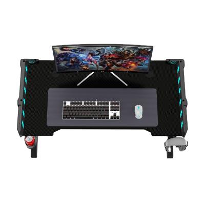 China With Bess 7 Color RGB Gaming Desk With RGB E-sports Computer Desk With Competitive Internet Office Bar Table LED Light Gaming Computer Table for sale