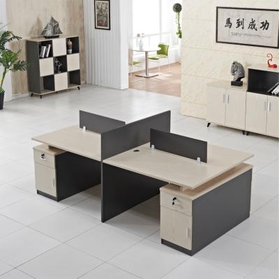 China 2022 New Design 4 Persons Modern Hot Selling High-tech Executive Office Desk Furniture Double Side Table for sale