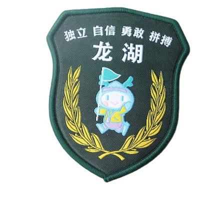 China 3D China Original Quality custom clothing labels embroidery patch custom badge security uniform badges for sale