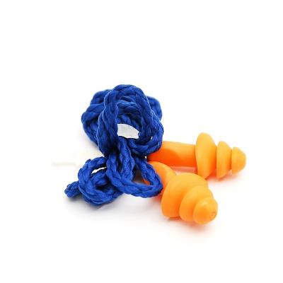 China Safety\1270 soft soundproof tethered cheap earplugs\comfortable silicone ear plugs waterproof noise reduction sleep for sale