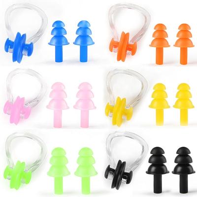 China Safety\Soft Nose\Comfortable Sets Silicone Silicone Waterproof Swimming Nose Plugs Ear Plugs For Adults Kids,Ear Nose Protector for sale