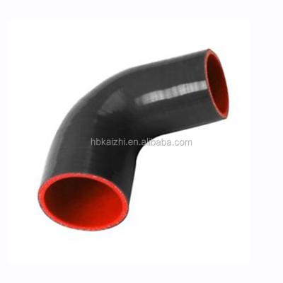 China Auto heat resistant ID 60-55mm 2 1/3-2 1/6 inch 90 degree elbow reducer silicone/fluorosilicone hose for sale