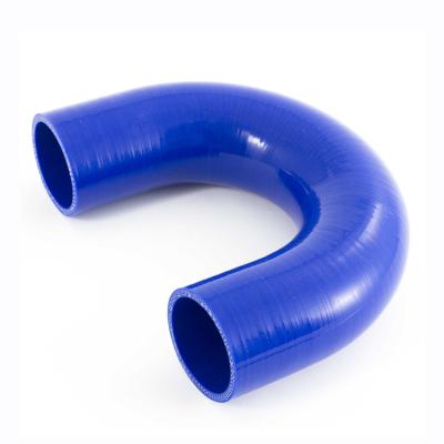 China Auto High Temperature 4-6ply Reinforced ID 60mm 2 1/3 Inch 180 Degree Elbow Silicone Coupler Hose for sale